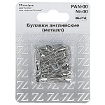 Булавки английские " Blitz " 25шт длина- 22мм под никель, картонный блистер
