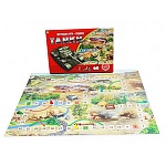 Игра ходилка " Рыжий кот " Танки в составе: игровое поле 57*42см, 4 фишки, 1 кубик, картонная упаковка 40*35*23см
