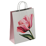 Пакет бумажный " ПЗБМ " 26*35*15см Тюльпан, крученые ручки