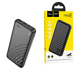 Аккумулятор внешний " Hoco " J123, 10000mAh, 2 USB, Type-C (in/out), micro USB (in), LED дисплей, черный, пластик