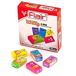 Ластик " Flair " Wylly neon 34*20*10мм ассорти, картонная упаковка
