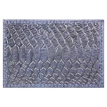 Обложка для проездного " Имидж " Питон, синяя, натуральная кожа, сплошное тиснение