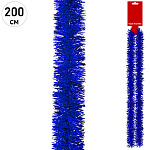 Мишура " KWELT " 200см d=7см, Синяя, европодвес