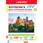 Фотобумага " deVente " А5 230г/м2 50л глянцевая, односторонняя, пластиковый пакет, европодвес