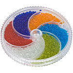 Набор бисера " Zlatka " №1 6цв*10гр прозрачный, размер №11, пластиковая упаковка