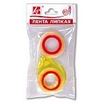 Диспенсер для канцелярской ленты СО СКОТЧЕМ, максимальный размер скотча 12*10м, пластик, в наборе: 2шт, 5,2*7*1,5см " Луч ", пакет, европодвес