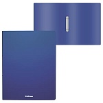 Папка 2 кольца " Erich Krause " А4 24мм Matt Classic синяя, пластик 0,40мм, с текстурой поверхности " песок "