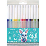 Фломастеры " deVente " Little Rabbit 12цв круглые, невентилируемый колпачок, пластиковый блистер, европодвес