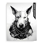 Дневник 1-11 класс 7БЦ " Феникс " Бультерьер, матовый ламинированный картон, выборочный УФ-лак, 48л