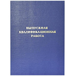 Папка для выпускной квалификационной работы " deVente " 220*305*20 синяя, без листов, бумвинил, тиснение золотом, на шнуровке
