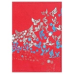 Обложка для паспорта " Имидж " Летящий флаг, красная, натуральная лакированная кожа, тиснение тремя цветами