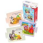 Игра развивающая 3+ " Рыжий кот " Bright Kids. Русские народные сказки, состав: 32 элемента, 4 сказки, инструкция, картонная упаковка 15,5*11,5*4,5см