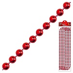 Бусы " KWELT " 2,7м*6мм Красные, круглые, пластик, пакет, европодвес