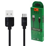 Кабель сетевой USB - micro USB " FaisON " FX1 Prime черный, круглый, 2м, 2,1А, силикон