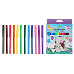 Фломастеры " Hatber " ECO Приключения кота Пирожка 12цв круглые, вентилируемый колпачок, картонная упаковка, европодвес