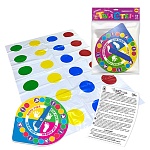 Игра напольная " Русский стиль " Твистер для подростков 10+, состав: игровое поле 120*180см, рулетка, пакет, европодвес, 30*23*5см