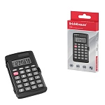 Калькулятор карманный 8 разрядов " Erich Krause " PC-103,60*94*5мм, двойное питание, черный
