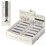 Ластик " Bruno Visconti " Sketch&Art 58*20*10мм, супермягкий, синтетический каучук, картонный держатель, картонный дисплей