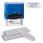 Штамп самонаборный автоматический " Colop " 5-строчный 18*47мм корпус синий, касса, Printer С 30/1 Set