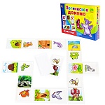 Игра настольная " Рыжий кот " Домино логическое Животные, состав: 28 фишек с картинками, картонная упаковка 40*29,5*22см, от 3лет