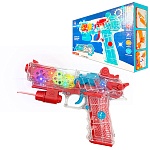 Пистолет " Gear Gun " Sound and Light 21*15,5см, свет, звук, вибрация, лазерный прицел (батарейки в комплект не входят), картонная упаковка 23,8*14,4*4,5см