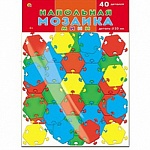 Мозаика " Рыжий кот " напольная 40деталей (4 цвета, диаметр 38 мм), в пакете