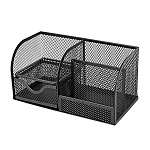 Подставка " KWELT " 4 отделения, 20*10*9,5см, металлическая, сетчатая, черная