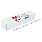 Пружины для переплета " deVente " 6мм, белые, круглые, пластик, 100шт (для сшивания 10-20листов)