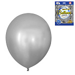 Шар латексный " KWELT " 12"/30см металлик серебро