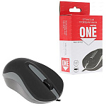 Мышь " SmartBuy " 329 One проводная оптическая, 3 кнопки, черная с серой вставкой, 1200 DPI, кабель USB