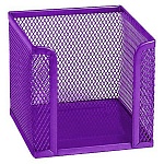 Бокс для бумаг " KWELT " 10*10*8см металлический, сетчатый, фиолетовый