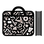 Папка с ручками А4, пластик, 1 отделение, 100мм, Серая абстракция " Пчелка " 330*260*100мм