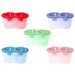 Стакан-непроливайка " Пчелка " Нежный микс двойной с крышкой, ассорти (без возможности выбора цвета) и держателем для кистей