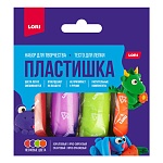 Тесто для лепки " Lori " Пластишка, 4цв по 30гр, в наборе: тесто для лепки, 4 баночек по 30г, картонная упаковка, цвета неоновые
