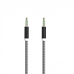 Кабель Aux Jack 3,5mm - Jack 3,5mm " Smartbuy " черный, 1м, нейлон