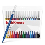 Фломастеры " Erich Krause " Light 18цв смываемые, на водной основе, круглые, вентилируемый колпачок, ПВХ упаковка, европодвес