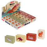 Ластик " Hatber " Dino 28*18*9мм, из термопластичной резины, ассорти, картонный дисплей