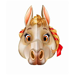 Маска картонная " Империя поздравлений " 478 Символ года- Лошадь-девочка