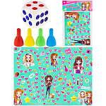 Игра ходилка 3+ " Рыжий кот " Макси-игры Крутые девчонки, состав: игровое поле 56,5*42см, 4 фишки, кубик, инструкция, картонная упаковка