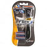 Станок " BIC " Flex 3 hybrid многоразовый + 2 кассеты с тремя лезвием, блистер, европодвес