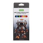 Карандаши цветные деревянные ECO Робо 12цв " Hatber " трехгранные, картонная упаковка, европодвес