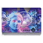 Скетчбук, белая бумага 60г/м2, А5, 80л, скрытая спираль, 7БЦ, обложка - матовый ламинированный картон, выборочный УФ-лак, фольга, лен, без линовки, " Миленд " Fashion "Венера"