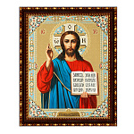 Картина алмазная " Mazari " 27*33см Господь Вседержитель, состав набора: холст на подрамнике, стразы, стилус, желеобразный клей, лоток, частичная выкладка, пакет, европодвес