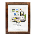 Фоторамка " KWELT " пластиковая 15*20см Коричневая, акриловое стекло 0,5мм, ширина багета - 18мм, бронза