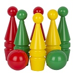 Кегли " Совтехстром " пластмасовые, кегли - 6шт, мяч - 2шт, в сетке