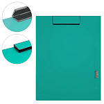 Планшет " KWELT " А4 с держателем для ручки, бирюзовый, кожзам, 4мм