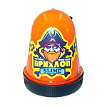 Слайм " Прихлоп " Перламутровый, оранжевый, капсула, 130гр