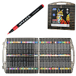 Набор маркеров акриловых " Mazari " Lumo, 80цв, кистевидный наконечник, в пластиковом пенале