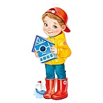 Плакат фигурный " Империя поздравлений " 933 А3 Мальчик со скворечником