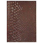 Обложка для паспорта " Имидж " Питон, коричневая, натуральная кожа, сплошное блинтовое тиснение